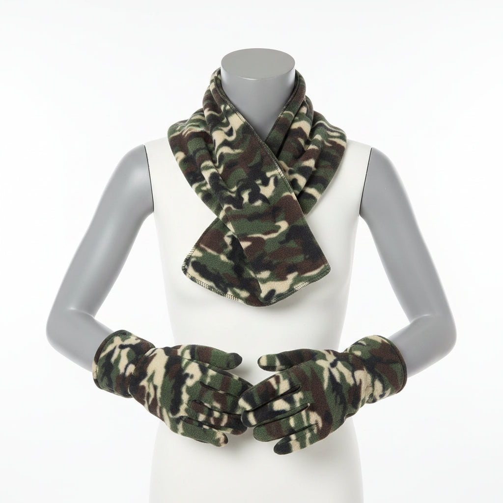 Winter Camo Hat/Scarf Set