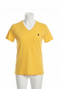 Ladies Yellow Polo Shirt (Black Emblem)