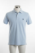 Men's Light Light Blue Polo Shirt (Black Emblem)