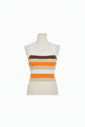 Men's Orange An White Polo Tank Top