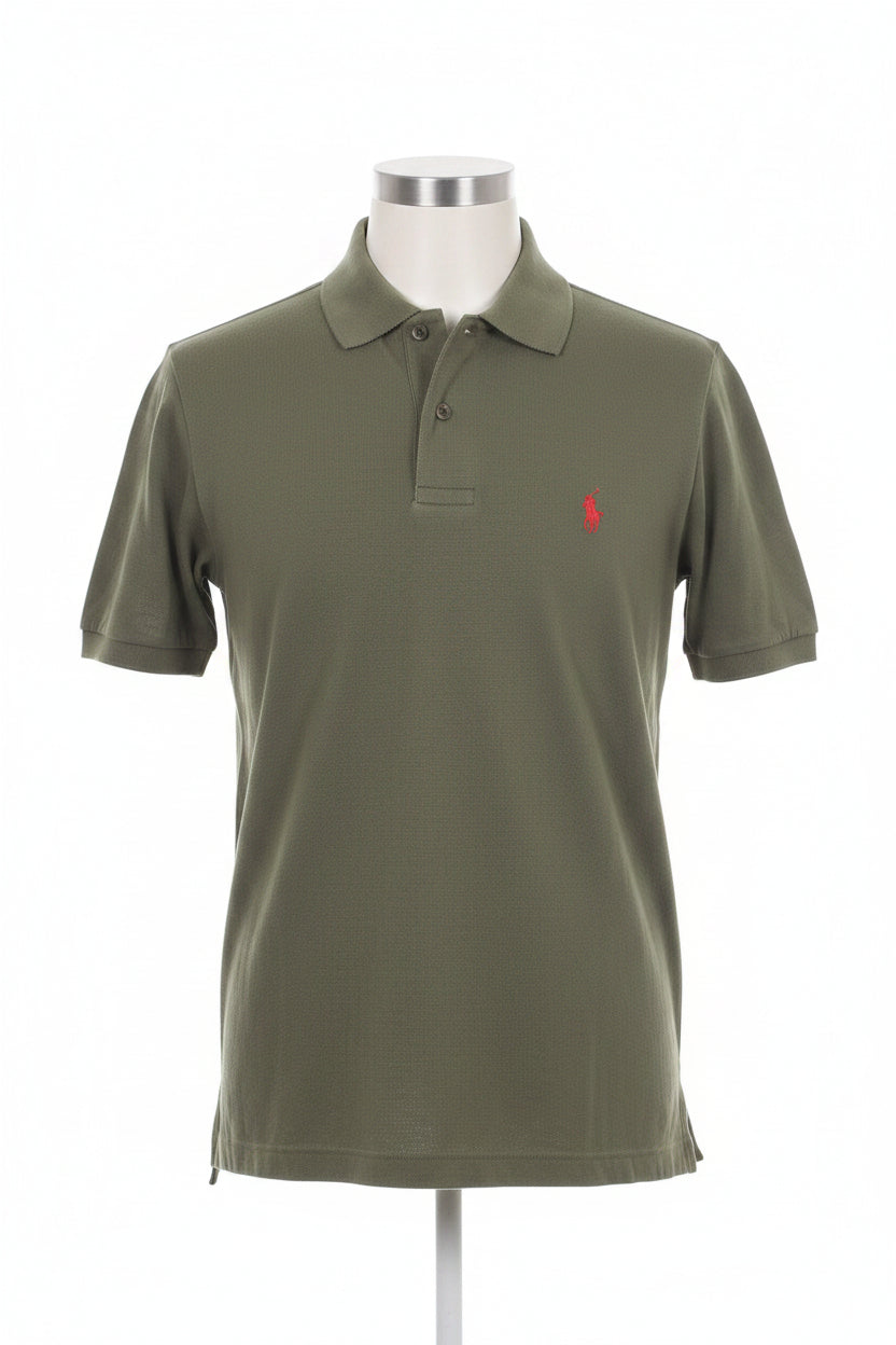 Men's Green Polo Shirt (Red Emblem)