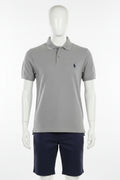 Men's Grey Polo Shirt (White Emblem)