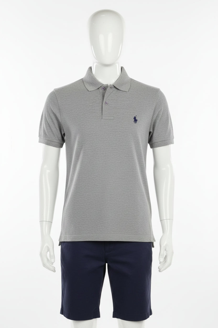 Men's Grey Polo Shirt (White Emblem)