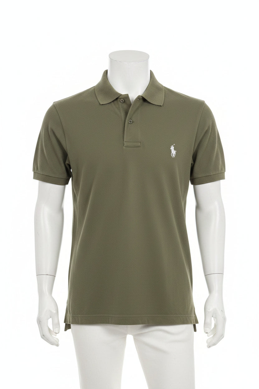 Men's Green Polo Shirt (White Emblem)