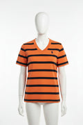 Men's Orange An Black Stripe Polo