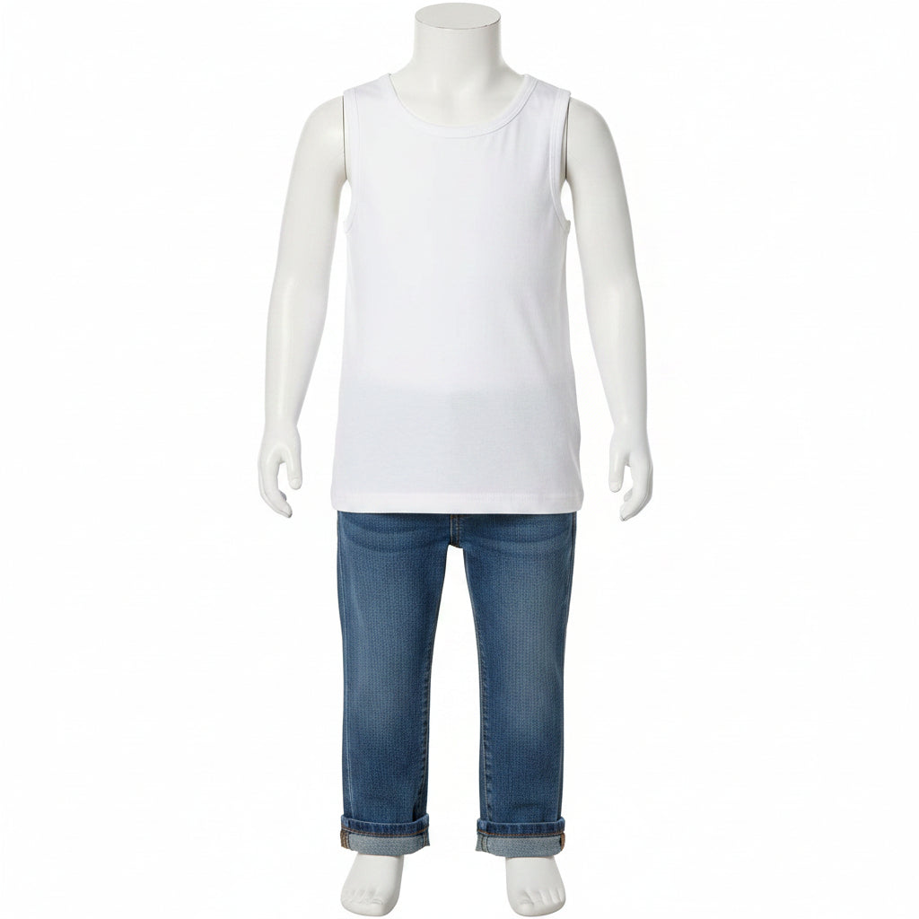 Sunny Days White Tank Top for Boys