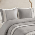 Madison Park Lacey 7-Piece Lace Trim Comforter Set in Gray